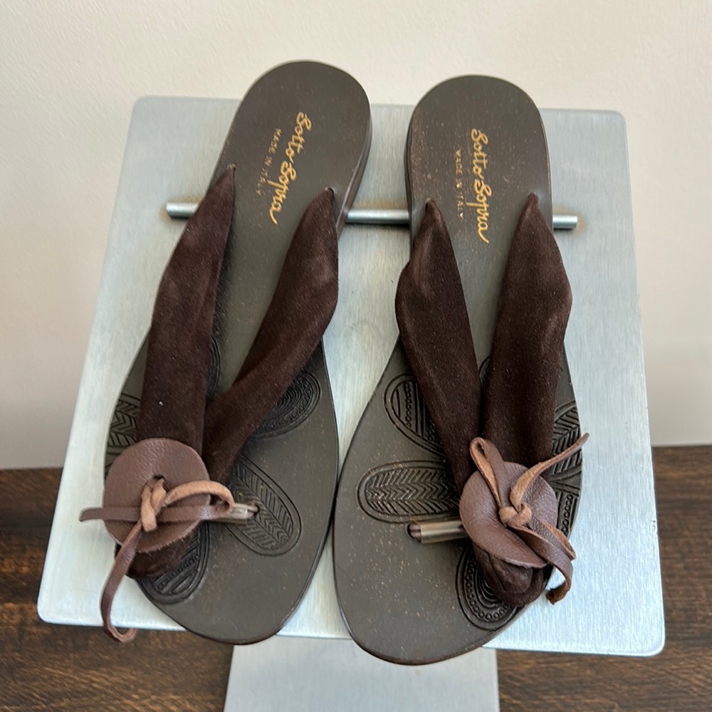 SOTTO SOPRA LEATHER SANDALS